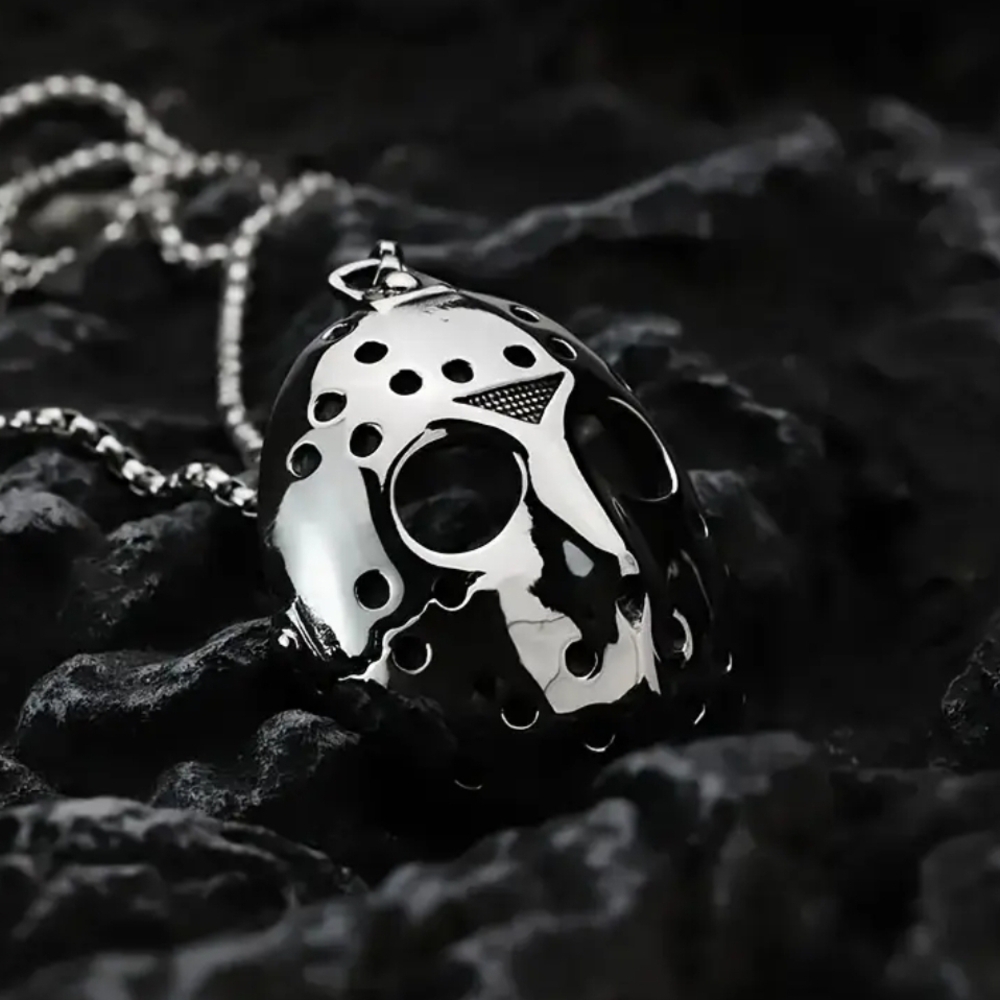 Jason Vorhees Mask Pendant Necklace New - Picture 5 of 5